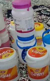 دبه سطل  ماست ترشی رب  آب پلاستیکی
