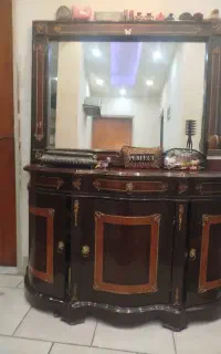 آینه کنسول میز آینه ویترین بوفه باهم ست هستن چوب