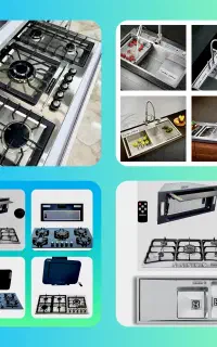 پخش سینک باکسی استیل گاز رومیزی هود توکار کدLG761