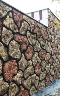 بنای.نماطرح سیمان.الاچیق .سنگ لاشه.باربیکیو استخر