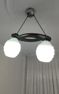 لوستر چوبی 2 شعله