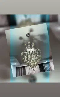 لوسترکربستالی دوعدد رنگ شامپاینی