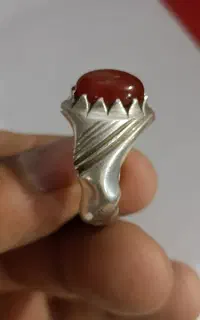 انگشتر عقیق یمنی  اصل نقره