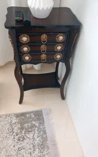 میز تلفن چوبی