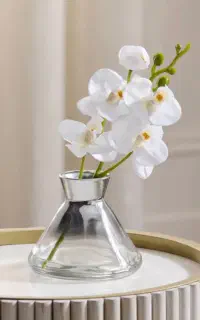 ارکیده real touch فوق طبیعی/گلدان روکش نقره انگلیس