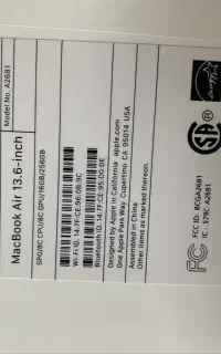 MacBook M2 air 2022 Ram 16 حافظه ۲۵۶