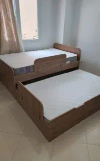 تخت یک و نیم نفره با تخت مهمان کمجا تمام ام دی اف