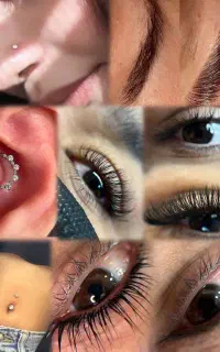 اکستنشن مژه.لیفت.پیرسینگ