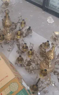 دو تا لوستر برنز