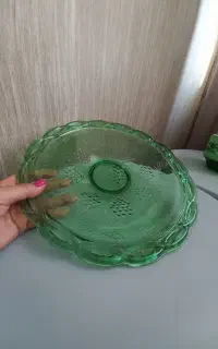 ظرف ورومیزی قدیمی مخمل