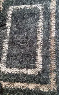 فرش شگی پرز بلند چرم      و سه تا پادری