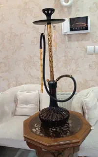 قلیان عربی POOK پوک و قلیان شاپ مشکی مدل اپل