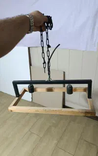 لوستر چوب و فلز
