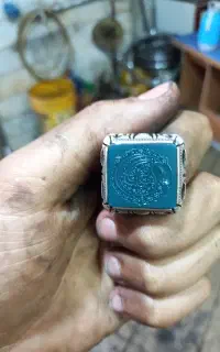 انگشتر عقیق یمنی سبز