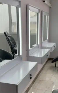 آینه و درواور MDF سالن زیبایی قفل دار