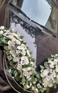 ۲تومن گل آرایی ماشین عروس/دسته گل عروس