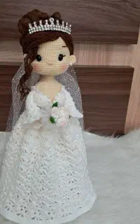 عروسک دستبافت عروس زیبا
