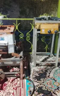 اجاق گاز فشار قوی قابلمه و ماهی تابه و کلی روحی