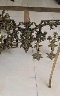 آیینه کنسول و شمعدانی و دوعدد لوستر برنز
