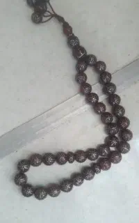 تسبیح کونل دست ساز نقره کوب