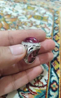 انگشتر نقره یاقوت