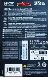 فروش SSD لکسار nm620 نسخه ۵۱۲گیگ