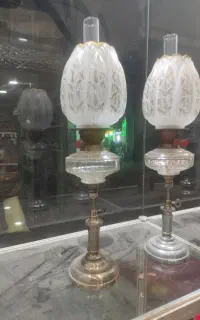 جفت چراغ قدیمی جکدار فرانسه