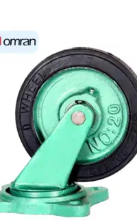 چرخ چدنی سبز ثابت و گردان