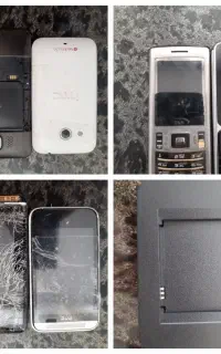 گوشی htc و ۲عدد خراب و شارژر htcسالم