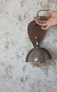 لوستر چوبی دیواری شب خواب