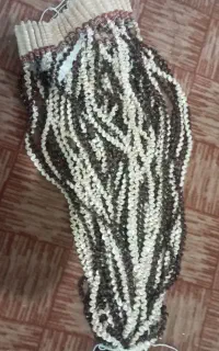 ریسه رنگ کرم قهوه ای
