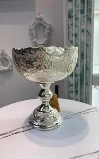 ظروف پذیرایی با نقره اصل و روکش نقره و برنج هندی