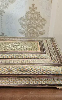 جعبه قرآن خاتم کاری
