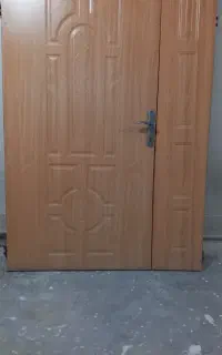 درب دو لنگه کرمی چوبی