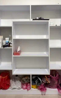 کتابخانه mdf سفید بسیار تمیز