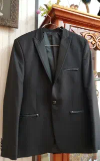 کت تک مردانه شیک و خوش‌دوخت (مشکی تیره)