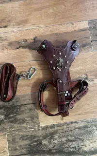قلاده چرم اصل دست دوز