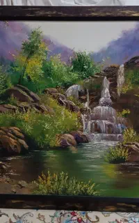 تابوی رنگ  و روغن  منظره بهار