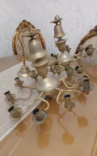 ۲ عدد لوستر برنجی ۱۰ شاخه