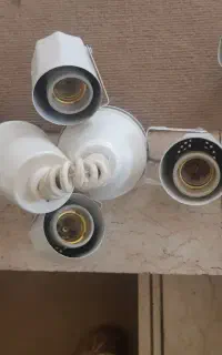 فروش لوستر فلزی سقفی سه شاخه