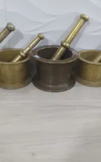 ۹عدد هونگ دسته برنجی قدیمی همشونوزنشون ۲۴/۵۰