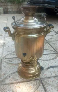 لوازم کافه سماور برنجی گازی ۲۲ لیتری