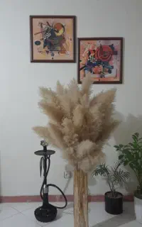 گلدان شیشه ایی بلند چمدان بزرگ تابلوها