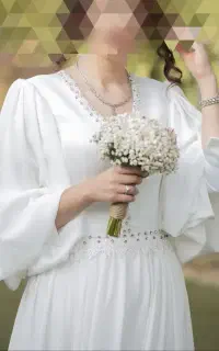 لباس عقد فقط یکبار پوشیده شده در حد نو ، سایز38.40