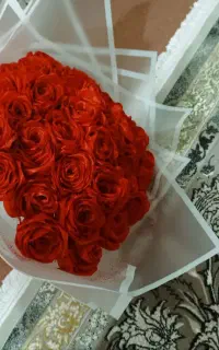 دسته گل روبانی