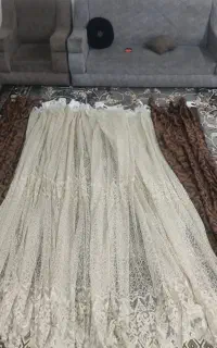 پرده  مخمل چین دار
