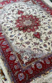 فروش قالیچه تقی زاده چله ابریشم نو