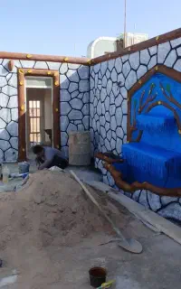 شرایط سیمان کاری طرح سنگ چوب نرده