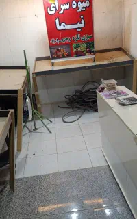 وسایل مغازه میوه 4تا طبقه با میز تابلو