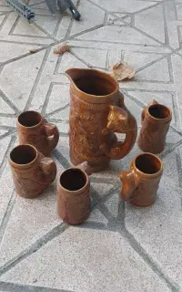 پارچ ولیوان سفال